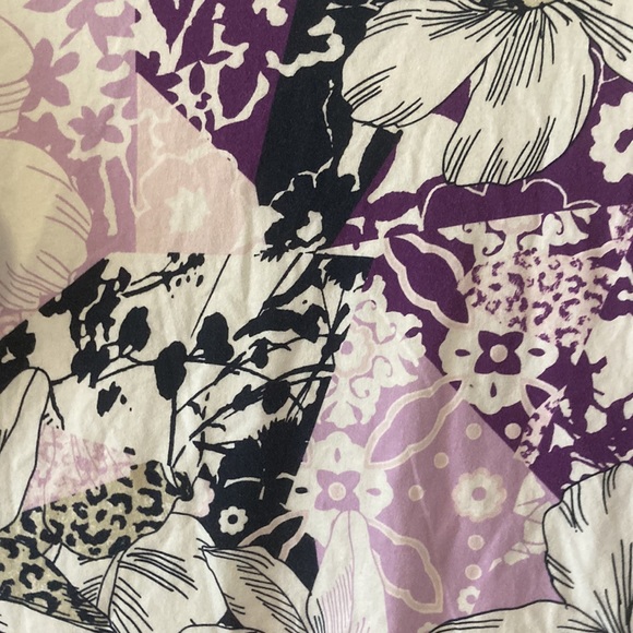 Graphic Purple 3/4 Length Sleeve Tee - Picture 4 of 5